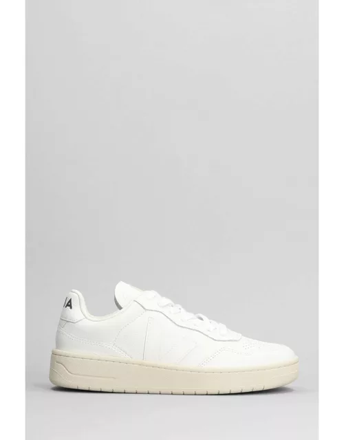 Veja V-90 Sneakers In White Leather