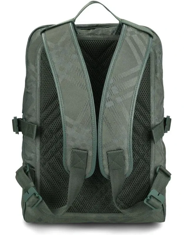 Burberry Bottle Green Nylon Blend Check Backpack