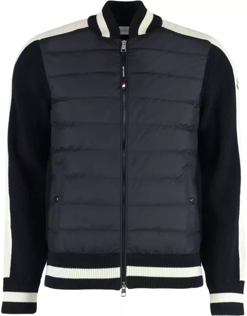 Moncler Cardigan With Padded Front Pane