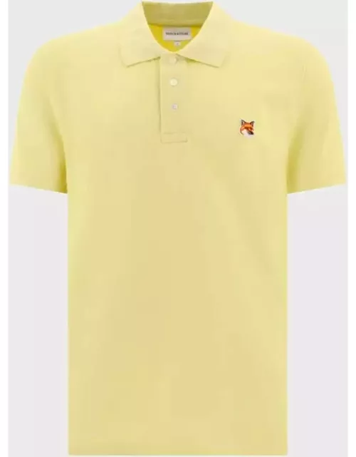 Maison Kitsuné Yellow Cotton Polo Shirt