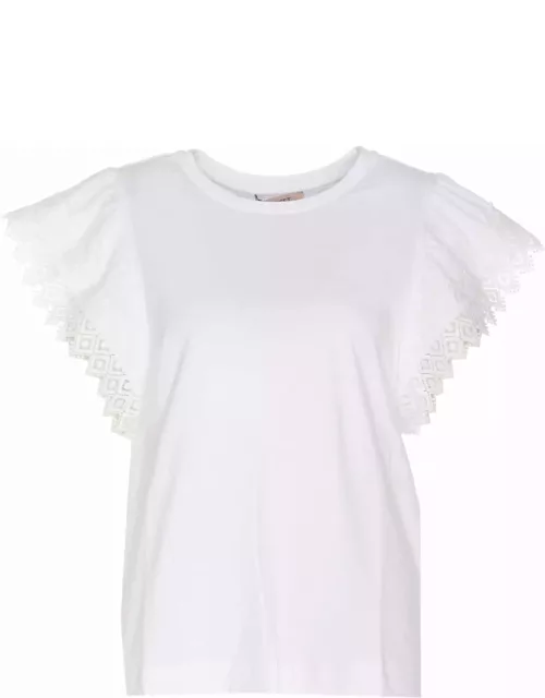 T-shirt With Macrame Sleeves TwinSet