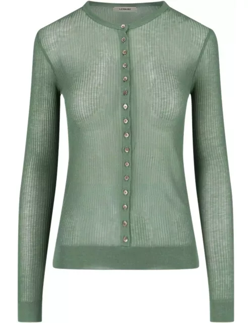 Lemaire Long Sleeved Semi-sheer Ribbed Top