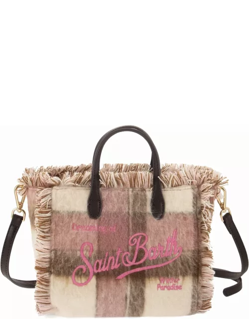 Mini Vanity Bag With Fringes And Check Pattern MC2 Saint Barth