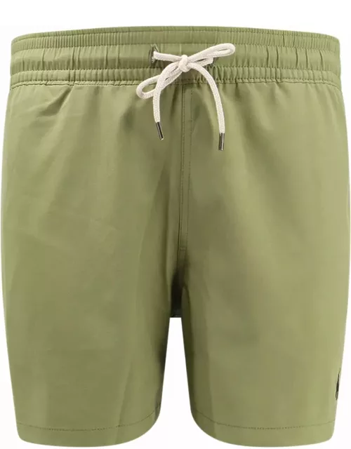 Polo Ralph Lauren Olive Green Swim Shorts With Embroidered Pony