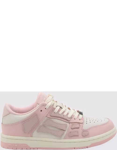 AMIRI Pink And White Leather Chunky Skel Sneaker