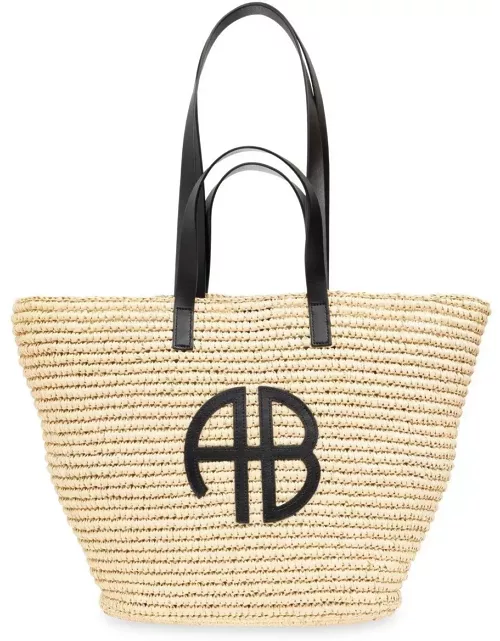 Anine Bing Palermo Logo Patch Tote Bag