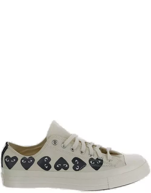 Comme des Garçons X Converse Chuck 70 Heart Printed Lace-up Sneaker