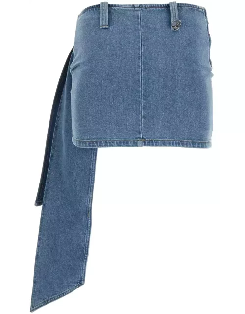 Blumarine Stretch Denim Mini Skirt