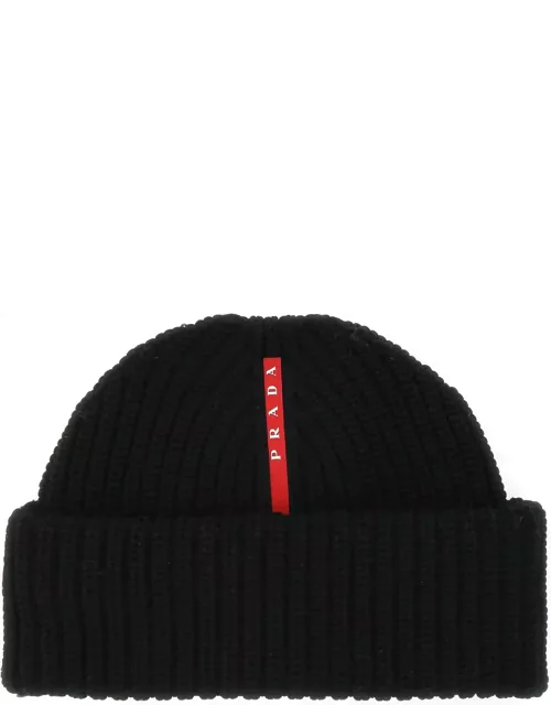 Prada Black Polyester Beanie Hat