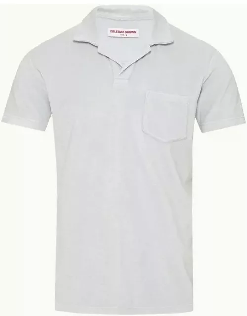 Terry Towelling - Light Sky Pool Tailored Fit Organic Cotton Towelling Resort Polo Shirt