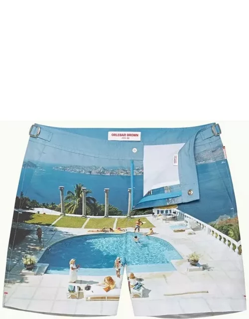 Bulldog - Pacifico Photographic Print Mid-Length Swim Shorts Woven In France