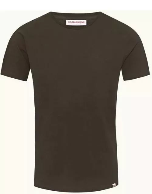 Ob-T - Tailored Fit Crew Neck T-Shirt in Smoked Tea colour