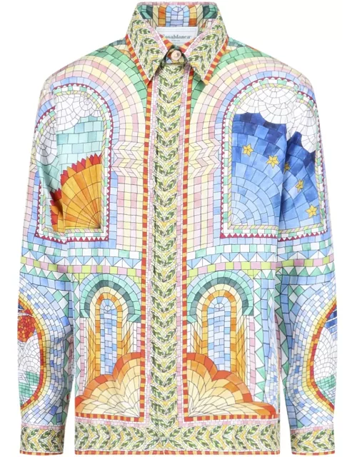 Casablanca Mosaic De Damas Silk Shirt