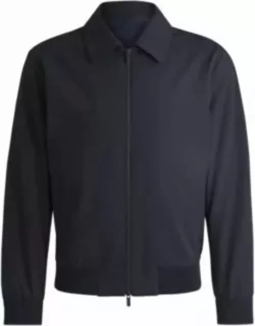 Slim-fit jacket in water-repellent performance-stretch fabric- Dark Blue Men's All Clothing