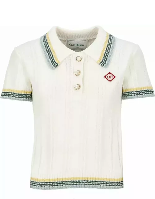 Casablanca Polo Shirt With Decorative Button