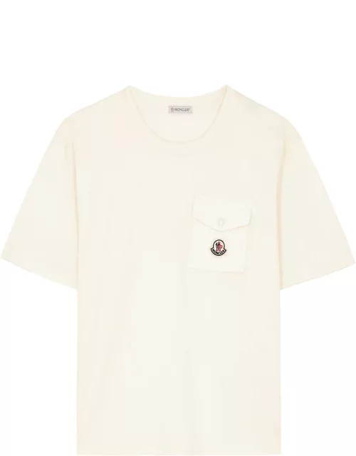 Moncler Logo Cotton T-shirt - Ivory - M (UK 12 / M)