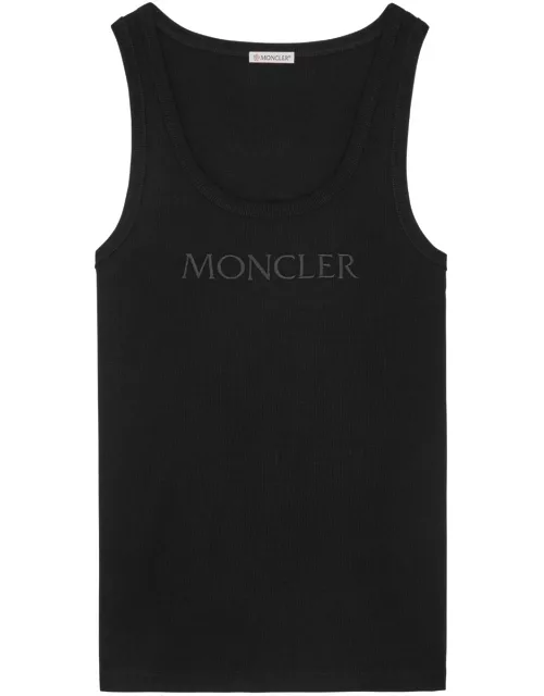 Moncler Logo-embroidered Stretch-cotton Tank - Black - M (UK 12 / M)