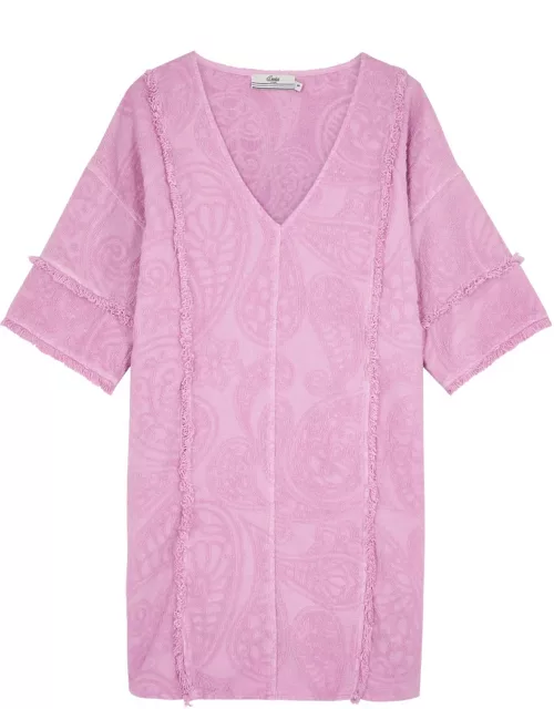 Devotion Domna Patterned-jacquard Terry Mini Dress - Lilac - L (UK14 / L)