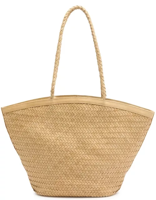 Bembien Marcia Woven Leather Tote - Carame
