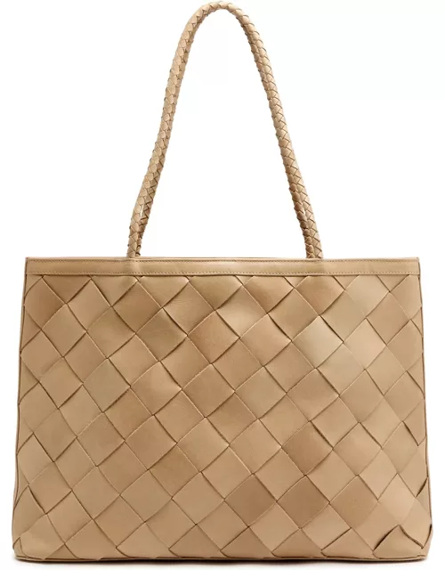 Bembien Gabrielle Grande Woven Leather Tote - Carame