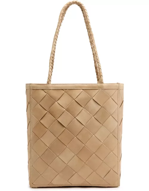 Bembien Le Tote Grande Woven Leather Tote - Carame