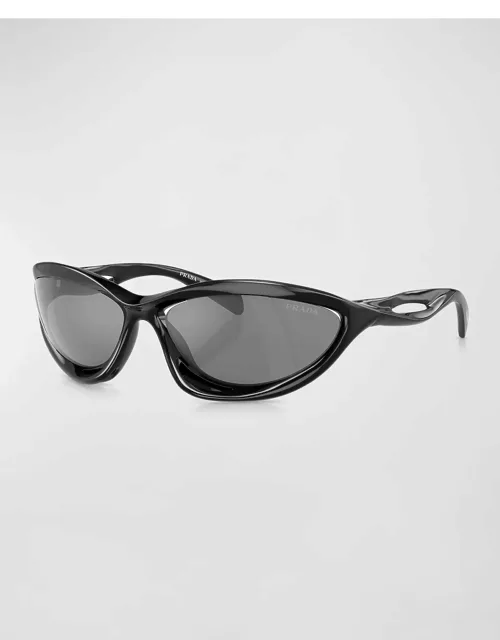 Men's Plastic Wrap Sunglasse