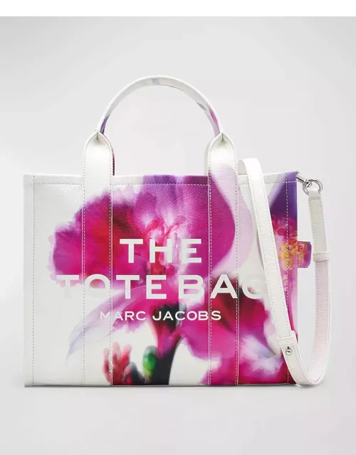 The Future Floral Leather Medium Tote Bag