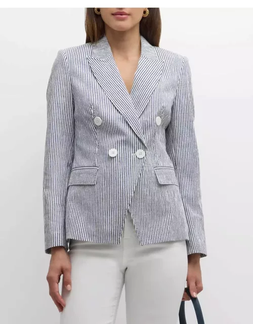 The Abagail Striped Double-Breasted Blazer