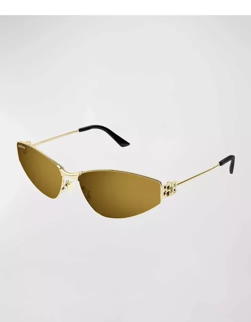 Mirrored Metal Cat-Eye Sunglasse