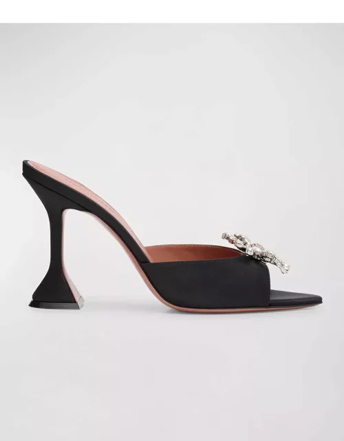 Rosie Embellished Bow Satin Pedestal Sandal