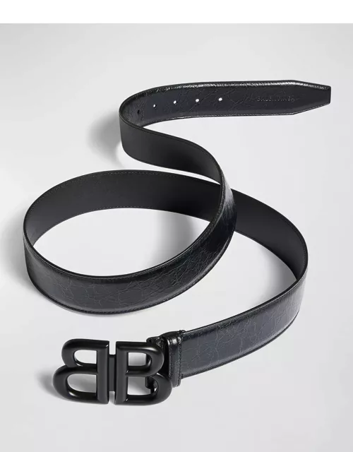 Men's Monaco BB Logo Calfskin Belt