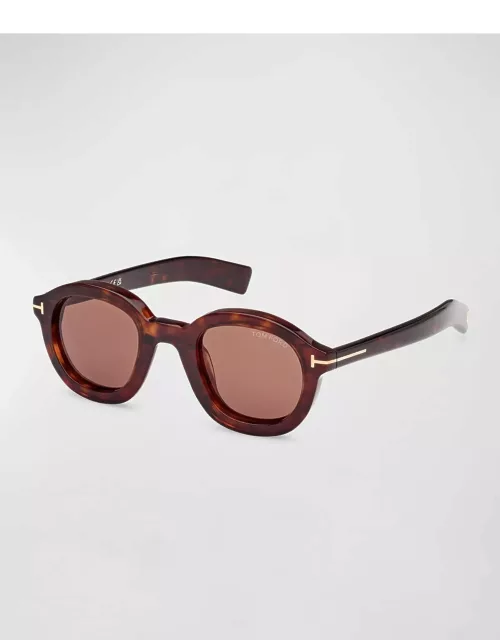 Men's Raffa Acetate Round Sunglasse