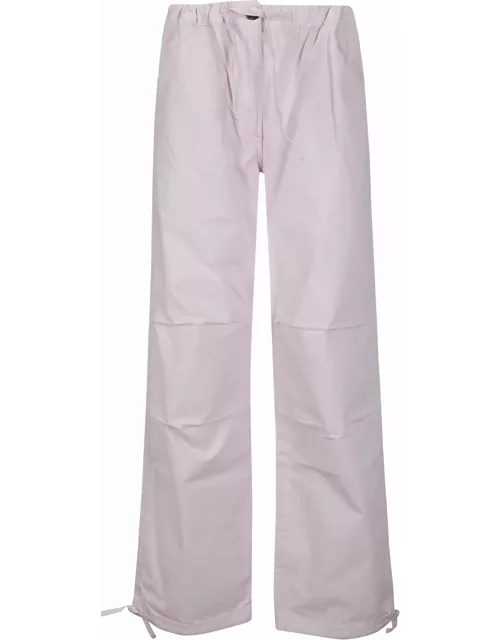 Ganni Washed Cotton Canvas Draw String Pant