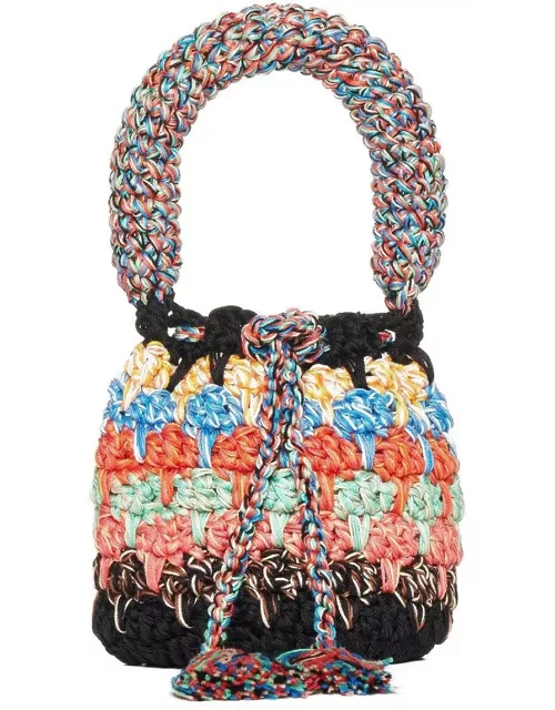Alanui Crochet Knitted Drawstring Bucket Bag