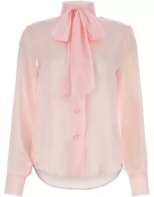 Hebe Studio Pink Chiffon Ava Shirt