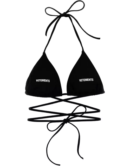VETEMENTS logo Bikini Top