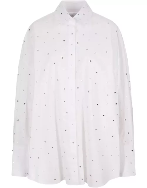 Giuseppe di Morabito White Over Fit Shirt With All-over Stas