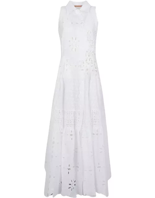 Ermanno Scervino Broderie Anglaise Long Shirtdres