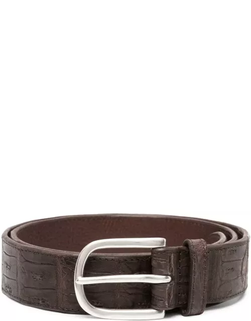 Orciani Cocco Coda Color Classic Crocodile Leather Belt