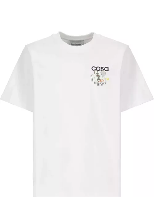 Casablanca Logo Round Neck T-shirt