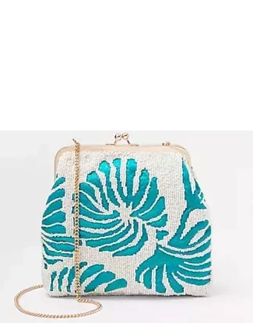 Ann Taylor Studio Collection Tropical Beaded Clutch