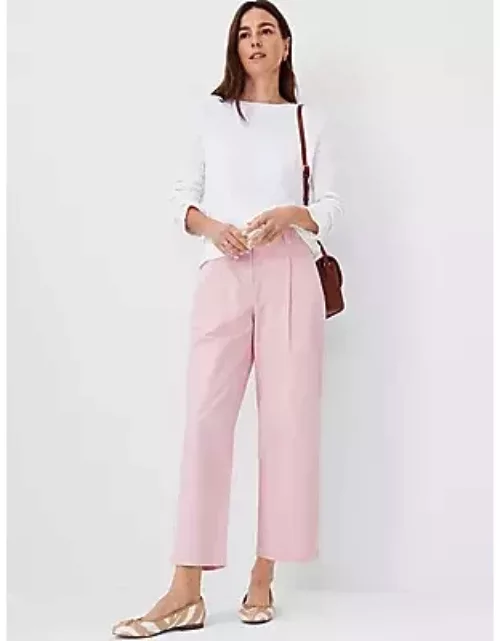 Ann Taylor AT Weekend Relaxed Roll Cuff Straight Pants in Twil