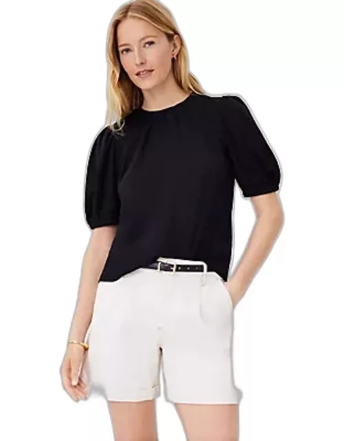 Ann Taylor AT Weekend Shirred Neck Top