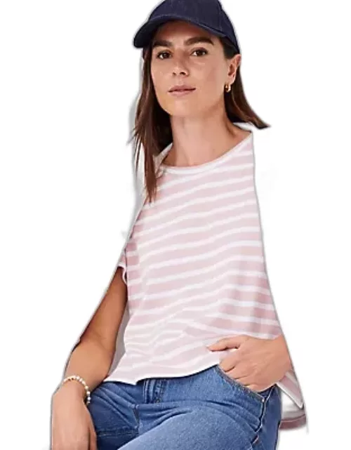 Ann Taylor AT Weekend Striped Crew Neck Top
