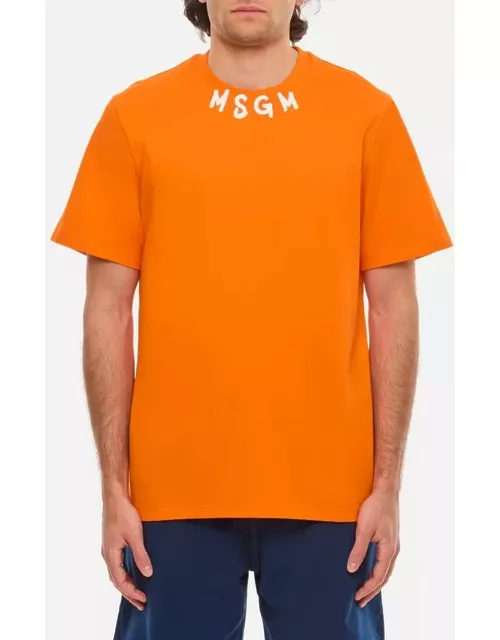 MSGM Cotton T-shirt Orange