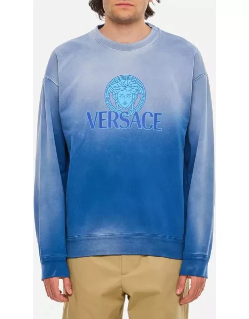 Versace Sweatshirt Medusa Print Sky blue