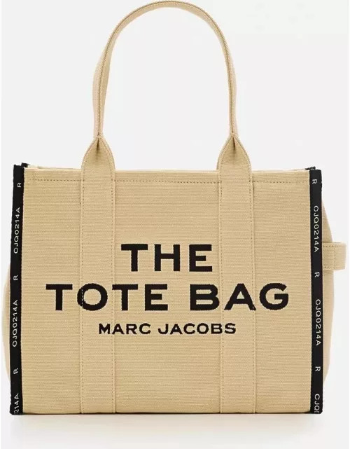 Marc Jacobs The Large Canvas Jacquard Tote Beige TU