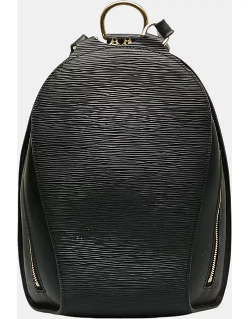 Louis Vuitton Black Leather Epi Mabillon Backpack