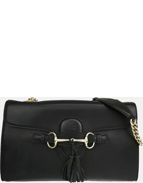 Gucci Black Leather Emily shoulder bag