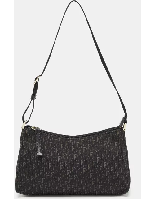 Dior Black Oblique Canvas Shoulder Bag